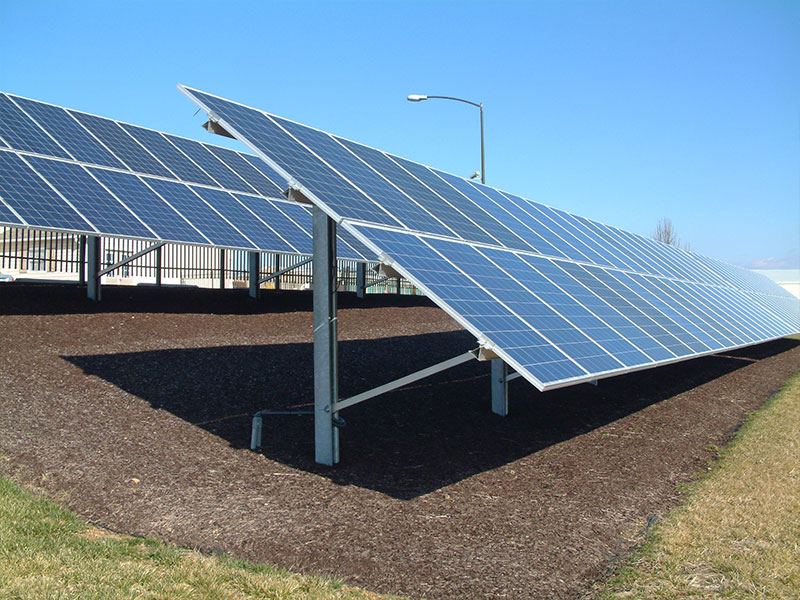 Steel pile ground solar mounting system for PV station