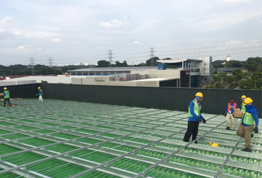 2020年马来西亚1MW绿色铁皮屋顶项目