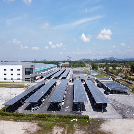 2019年马来西亚1.6MW​太阳能车棚项目